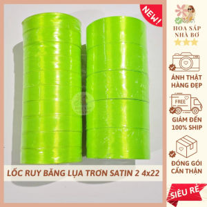 [SỈ LẺ RẺ] Lốc ruy băng lụa trơn satin 2cm 4cm x 22m làm nơ gói quà hoa handmade - Hoa Sáp Nhà Bơ