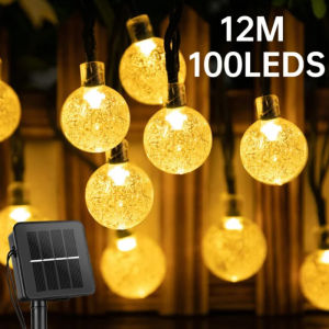 20/50/100LED Solar String Lights Outdoor Waterproof LED Christmas Lights Solar Power Crystal ball for Patio bulb Garden For Camping Porch Wedding Party Decoration