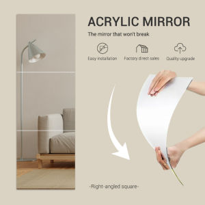 HD full-length Oval wall mirror For Bathroom Toilet Self Adhesive Stitching mirrors