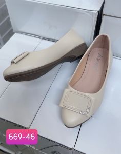 [Hàng sẵn Fullbox] 669-46 Giày búp bê nữ Giày Ball mũi nhọn cao cấp logo đính hột siêu xinh xắn🎀❤