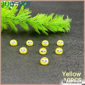 [JULYHOT] 10Pcs Luminous Briquettes Elfs Black Ball Sprite Duck Figurine Home Decor Glowing Miniature Fairy Garden Decoration Accessories