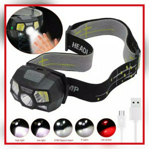 Headlamp Stronglight Induction Senter Kepala Rechargeable USB Motion Sensor X