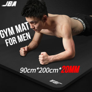 JBA Yoga Mat For Men 20mm Thick Set Extra Size 200CM With Strap Backpack High Density Elastic Waterproof Gym Mat Good Quality Exercise Mat 瑜伽垫加厚