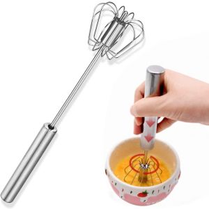Stainless Steel Semi-automatic Egg Beater Semi-Automatic Mixer Manual Whisk Egg Beater Cream Mixer Kitchen Cooking Tools Professional Baking Tools