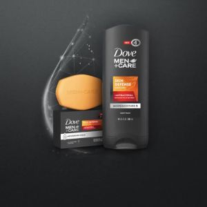 DOVE MEN + CARE Soap Bar For Smooth and Hydrated Skin Care Skin Defense Effectively Washes Away Bacteria While Nourishing Your Skin 3.75 Ounce (Pack of 14)