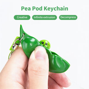 【COD】Squeeze Bean Squeeze Stress Relief Bean Unlimited Bean Toy Creative Pressure Relief Relieving Stuffy Pea Pod Keychain Toys
