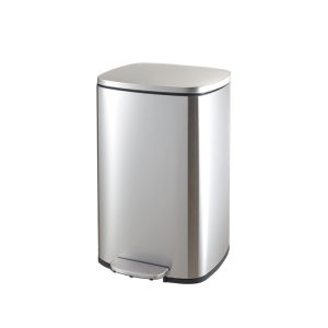 Konco Stainless steel Trash Can 30L/50L large capacity Garbage Bin Recycling Bin