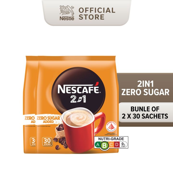 [Bundle of 2] NESCAFE Zero Sugar Added 2in1 30Sachets Instant Coffee