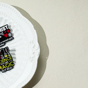 7 Pcs Chemicals Structure Brooch Funny Lapel Pins Chemistry Bioscience Series Enamel Pins for Shirt Clothing Decoration