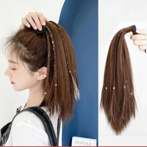 คลิปต่อผมหางม้าผมหางม้ายาวสังเคราะห์ยาว 40 ซม. ในวิกผมหางม้าสำหรับผู้หญิง