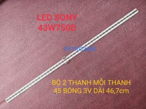 (HCM)THANH LED TIVI SONY 43W750D LB43012 V0-00 V1-00 HÀNG MỚI 100% BỘ 2 THANH MỖI THANH 45 BÓNG 3V DÀI 467cm