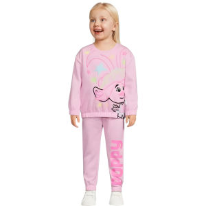 Happynest Trolls Poppy Coord Tracksuit Pink Girls Sweatshirt Tracksuit Set Jogger Terno Sets 2-5Years Old SS39