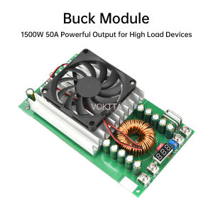 1500W 50A DC-DC Buck Converter - Adjustable 15-90V to 2.5-72V Step-Down Power Module with Digital Display