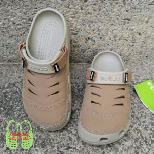 Dép sục Cross Yukon Mesa Clog nam dạng sục phối da đế chống trơn trợtfull box màu kaki