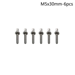 LUXEMO 6Pcs Strong Drum Tension Rods with Washers M5 Drum Lug Bolts  5mm Drum Tight Screw for Jazz Drums Repair