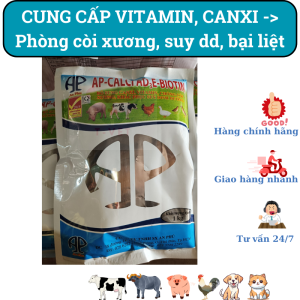 THÚ Y Gói Calci ADE Biotin 1kg bổ sung canxi vitamin phòng bại liet viêm khớp chậm lớn nứt móng tăng đề kháng cho gia súc gia cầm- Thuốc thú y TVET