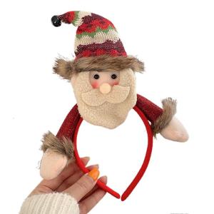 ที่คาดผมซานตาคลอสที่คาดผมขนมปังขิงสำหรับผู้ชายที่คาดผมมนุษย์หิมะคริสต์มาสอุปกรณ์เครื่องตกแต่งงานปาร์ตี้วันหยุดของตกแต่งภาพคริสต์มาส