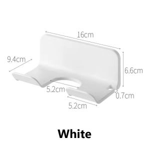 Wall-mounted hair dryer hanger without drilling. Can hang the drive both large and small. No Drill Adhesive Traceless Wall-Mounted Hook Hair Dryer Rack Toilet Bathroom Hair Dryer Hanger