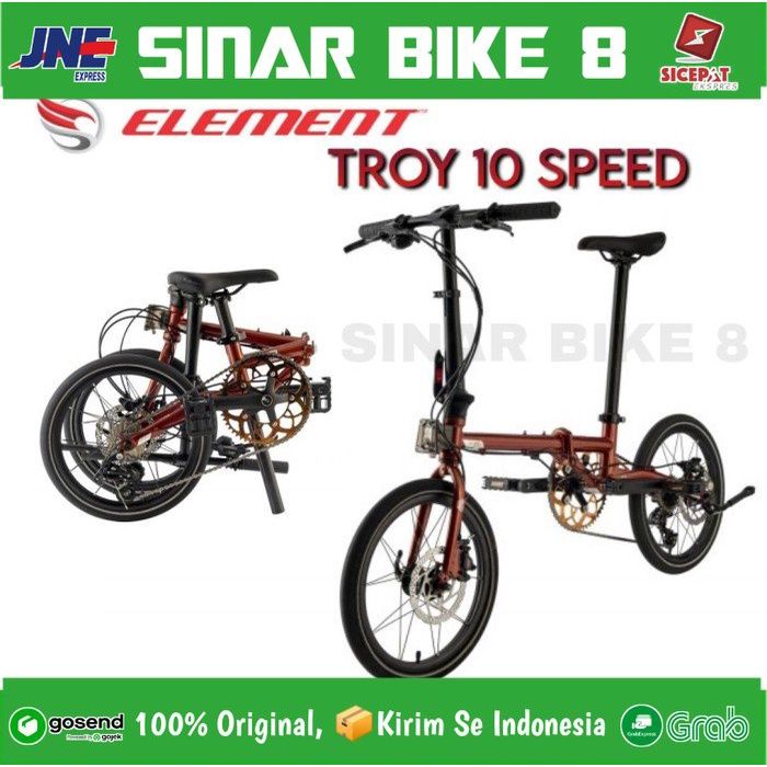 Sepeda Lipat ELEMENT TROY 16 Inch 10 Speed Chromoly New 2022