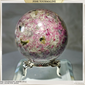 PINK TOURMALINE SPHERE *HIGH-QUALITY*from MADAGASCAR [SV3]: Love & Light