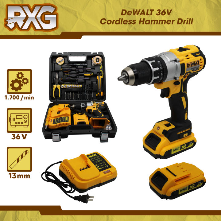 DW 36V Cordless Hammer Drill (Tools Set) | Lazada PH