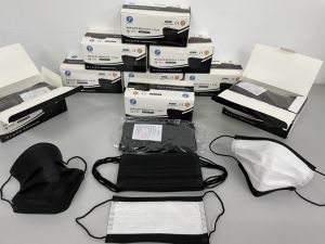 50pcs Black/White Mask 3ply Original Tebal Non Medical Disposable Mask Black Face Mask Hitam INNER WHITE 50PCS BOX