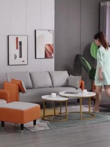 AUREO Nordic Sofa PU Sofa Small Single Sofa 2 3 4 Seater Sofa Leisure Sofa Set Living Room|Bedroom