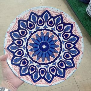 จาน จานเซรามิก 10.5 นิ้ว จานแบน จานกระเบื้องราคาถูก ทำจากเซรามิกเนื้อดี เข้าไมโครเวฟได้