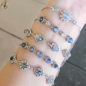 Premium Grade Labradorite Chain Bracelet