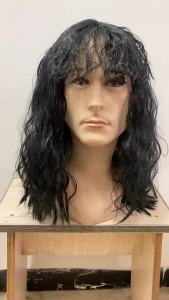 New European and American mens wig punk rock short curly wig Halloween costume wig