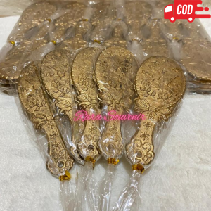 souvenir cermin oval gold free bubble wrap ( isi 50 pcs )
