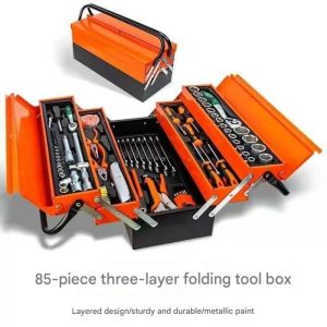 NOONOR 85 Pcs Multi-function Hand Tool Set Folding Design Combination Set Repair Tool Set Box Socket Wrench Set Mechanic Repair