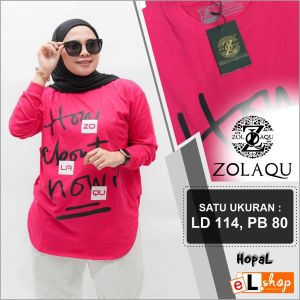 KAOS ZOLAQU TERBARU 2024 Baju Wanita Model Sekarang Atasan Jumbo Semi Tunik Official Store Resmi