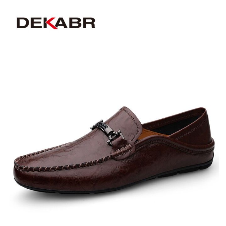 DEKABR Size 35-49 Luxury Men Loafers Soft Moccasins Summer High Quality  Casual Genuine Leather Mens Shoes Lazada PH