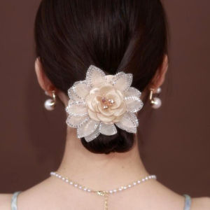 New Elegant Flower Rhinestone Sunflower Hair Tie Hair Rope Hair Accessories