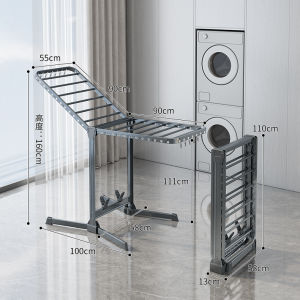 Folding drying rack floor balcony household does not take up space space-saving drying rack mobile drying racks