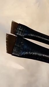 ZEO Eyes Makeup Brush Precise Detail Brush Blade Shape Oblique Head Eyeliner Eyebrow Brush 1Pc