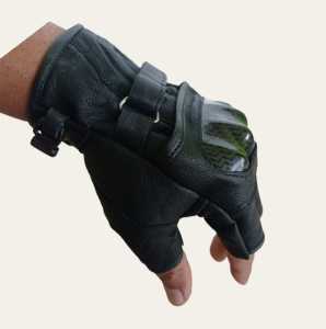 Sarung tangan kulit Full jari bahan kulit domba jahitan rapih kuat dan kokoh ada batok pelindung