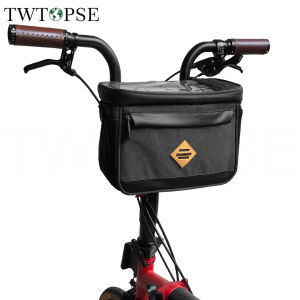 TWTOPSE 5L Folding Bike Bicycle Bag For Brompton 3SIXTY Birdy Handlebar Phone Cycling Bags Water Resistant Portable With Shoulder Strip