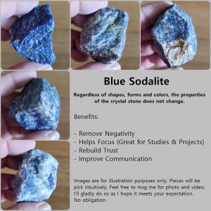 Blue Sodalite Raw Natural Crystal Stone | Calming | Mindfulness | Great for Studies & Projects | Improve Communication