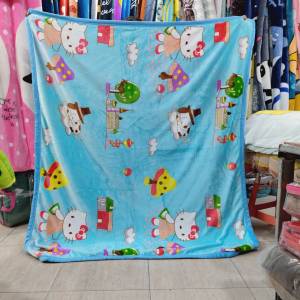 ผ้าห่มขนมิ้ง ผ้าห่มเด็ก ไหมเกาหลี 2 ชั้น ลายการ์ตูน ขนาด 3 ฟุต สินค้าพร้อมส่ง
