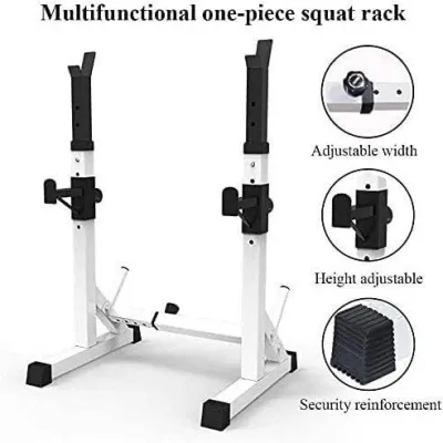 Commercial Multifunctional Squat Rack Adjustable Barbell Rack New Bumper Design Weight Bench Bench press Bench Press Gym Barbell set Household Comprehensive Fitness equipment Gymnasium Dedicated Fitness equipment (Same day delivery)