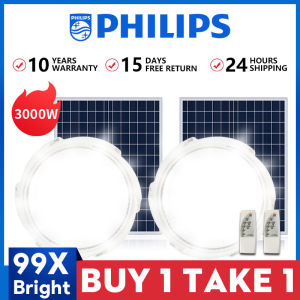 Solar Light Indoor Light 3000W BUY 1 TAKE 1 LED Solar Ceiling Light Waterproof With Remote