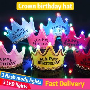 LED Light Hats Crown Birthday Party Cap Adult Children Kids [SG SELLER]