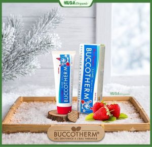 Kem đánh răng hữu cơ cho bé từ 2 - 6 tuổi vị Dâu (Organic Toothpaste for Children) - Buccotherm - 50ml