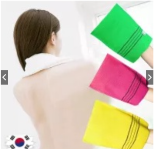 Bath Massage Gloves Exfoliating Body Scrub Cloth Made in Korea