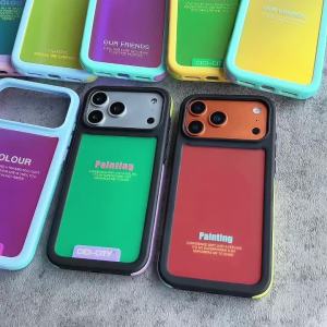 For iPhone 17 Pro Max Case Skin-Feel Anti-Collision Bumper Strip New Personalized Trendy Anti-DropCover with iPhone 16 15 14 13
