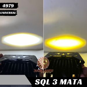 Lampu Tembak MINI SQL 3 Mata Igawa Super Terang Full Aluminium Putih Kuning Putih Putih Universal Inclode Breket