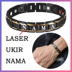 GRATIS UKIR NAMA Gelang Magnet Penurun Berat Badan GELANG NAMA Gelang Modis Mewah Energi Kesehatan