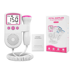 Salorie 3MHz Fetal Doppler Baby Heartbeat Detector for Heart Beat Monitor LCD Backlight Pulse Meter No Radiation Stethoscope Portable Pregnant Baby Ultrasound Heart Rate Monitor Doppler Stethoscope